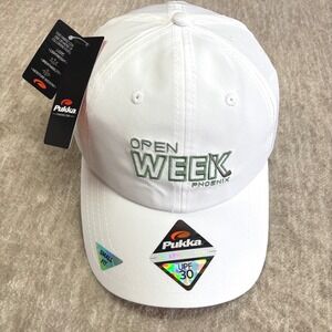 Pukka Golf Hat Unisex SM White Phoenix Open Week UPF 30 Performance Adjustable